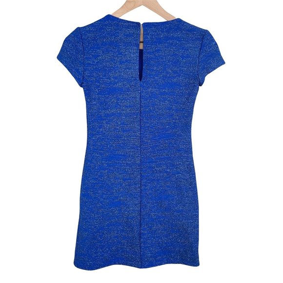 Jump royal blue slim glitter short sleeve t-shirt mini dress extra small MSRP 69 - Picture 4 of 12